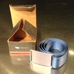 Grip 6 Belt Blue w/ Brushed GrayBuckle 38in.long ~ 30in.+/- Waist 1.5 in. Wide